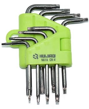 NAZIQIAN Juego de llaves hexagonales para tornillos pequeños, llaves Torx y Allen de precisión para dron, disco duro, reparación de electrónica, kit de 8 piezas (1)