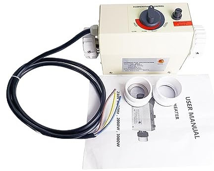 Kit de calentador de piscina, Calentador de piscina de 3KW, bomba de calentador de agua eléctrica for SPA, equipo de bañera de hidromasaje, termostato de calentador de agua Para piscinas elevadas y en