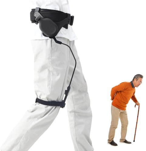 Aiuti per Camminare Bionic,Allenamento per Camminare Sulle Gambe Ausili,Ausili per la Deambulazione per la Potenza del Corpo,Cintura Regolabile,Semplice e Conveni(Size:Medio,Color:Gamba destra)