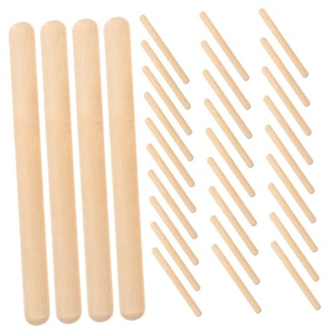 KOMBIUDA 32stücke Rhythmusstäbe Aus Holz Zum Austauschen Musikinstrumente Für Anfänger Percussion-Sticks Für Musik Rhythmus-musikstäbe Für Junge Mädchen Holzrhythmusstäbe Für
