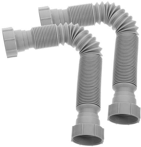 DIYEAH Expandable Flexible Drainage Connection Pipe for Sink and Wash Basin, Plastic Extendable Hose Anti-Leak Design for Kitchen and Bathroom Drainage Systems