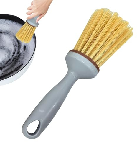 Sghtil Cepillo para Lavar Platos - Cepillo Limpiador para Sartenes Y Utensilios De Cocina - Limpia Esquinas Y Bordes, Diseño Ergonómico, Agarredera Cómoda para Baño, Familia Y Tareas De Limpieza