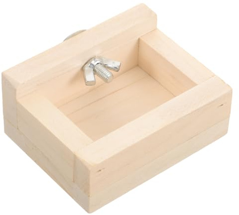 BESTonZON Futternapf Für Hamster Und Kleintiere Bruchfester Näpfe Aus Naturbelassenem Holz Futter Und Wasserschale Für Hamster Und Eichhörnchen Tierbedarf Für Kleintiere