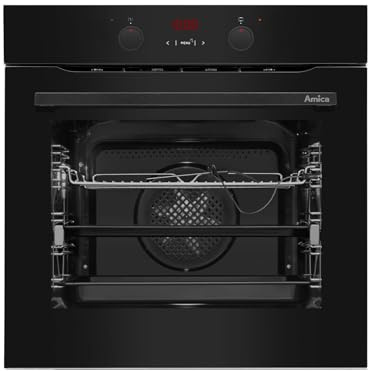 Amica Einbaubackofen 60 cm 77 L Kerntemperatursensor Black EBX 944 800 V | Heißluft, Grill, Ober-/Unterhitze, SoftOpen & SoftClose, SensorControl Timer, SteamClean, EasyClean