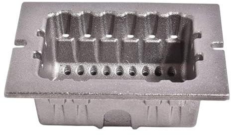 Easyricambi - Braciere in Ghisa Cestello Brucia Pellet, Ricambi Stufa a Pellet per KARMEK ONE, Cestello Resistente con Spessore della Lamiera di 6 mm, Alto 66mm, bocca 131 x 90mm