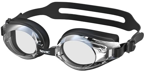 SEAC OPTI – Gafas de Natación con Lentes Ajustadas e Intercambiables (-1.5 a -6.5) | Antivaho, Antiarañazos, Silicona Ergonómica | Visión Clara para Técnica y Entrenamiento en Piscina