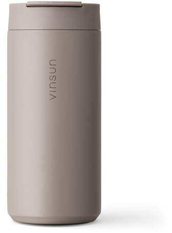 Vinsun Taza Térmica 350ml - Acero Inox, A Prueba de Fugas, Doble Pared