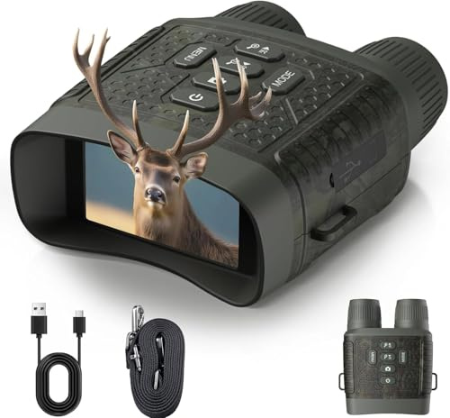 4K Night Vision Goggles, Infrared Night Vision Binoculars, 3 HD Screen | 48MP Camera, 400M Night Vision, 7-Level IR, 3 HD Screen, Camping, Wildlife Viewing, Gifts for Families and Young Explorers