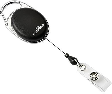 Durable Schlaufenclip Jojo Style (mit Metallclip und Druckknopfschlaufe) 10 Stück schwarz, 832401