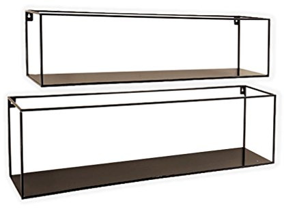 Wand-Regal Franco S/2 L70-78cm Eisen pulverbeschichtet
