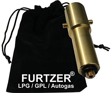 Furtzer® LPG GLP GPL Autogas Reservorio Adaptador M10 Bayoneta versión Larga (ca. 100mm) con Bolsa de Tela