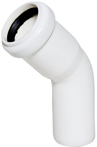 MKK - 19583-001 - HT Bogen 45° PP DN 32-110 Formteil Winkelstück Abwasserrohr weiß DN 32