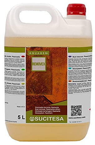 AQUAGEN REMOVEX Eliminador y desincrustante limpiador de óxido pasivante. Garrafa de 5 litros