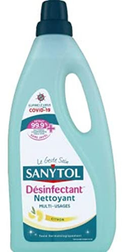 Nettoyant désinfectant Sols - Surfaces Sanytol - Citron et Feuilles d'olivier - 1 Litre