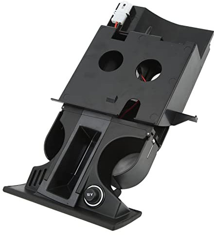 Becher-Getränkehalter-Einsatz 7H2858601, KIMISS Autositz-Organizer Becher-Getränkehalter Aschenbecher Becher-Münzhalter für Transporter Campmobil Schwarz RHD