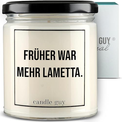 candle guy Duftkerze | Früher war mehr Lametta. | Handgemacht aus 100% Sojawachs | 70 Stunden Brenndauer