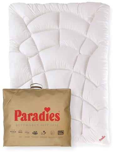 PARADIES Ganzjahresdecke 135x200 cm Runa Bio - hochwertige Bettdecke mit höchstem Volumen, Daunenalternative