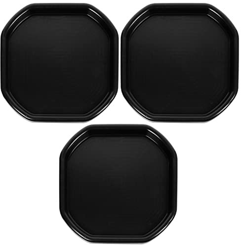 CHPL Children's Fun Play Sand Pit - Plastic Mixing Tray 70cm x 70cm Assorted Tuff Tray - Set Of 3, Black