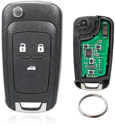 3 Tasten Klapp Schlüssel Fernbedienung für Opel Vauxhall Astra J Corsa E Insignia Zafira C (433MHz ID46 Chip) (3 Tasten)