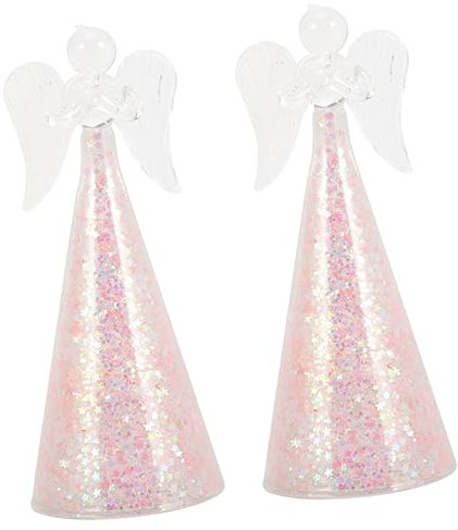 Garneck 2stücke Creative Glass Angel Für Zuhause Und Büro Schlichte Und -Figur Zur Einweihung Und Festlichen Anlässen Langlebig Und
