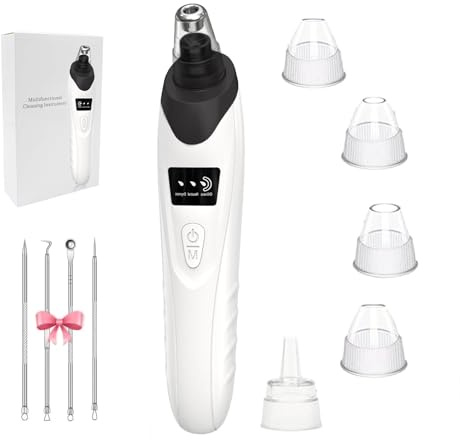 2024 Blackhead Remover Pore Vacuum,Facial Pore Cleaner-5 Suction Power,5 Probes,USB Rechargeable Blackhead Vacuum Kit Electric Acne Extractor Tool for Adult