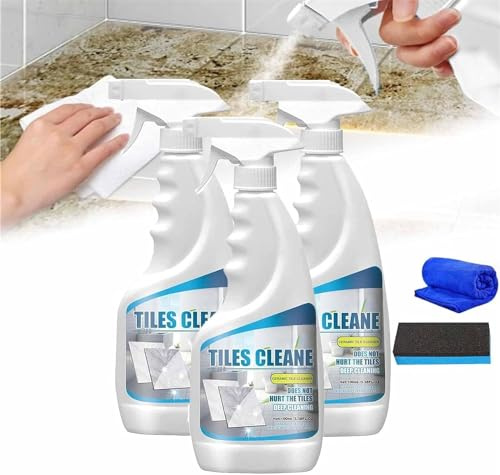Pulverizador limpiador de lechada de azulejos, limpiador de baldosas de cerámica, limpiador de lechada y azulejos, spray de limpieza resistente, limpiador de lechada definitivo para suelos de
