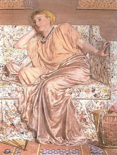 NAAYRASA Berühmte Gemälde Bild auf Leinwand Berühmte Leinwand Drucken Stiefmütterchen Albert Moore Abstrakte Wandkunst für Wohnzimmerdekoration 60x90cm