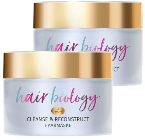 2 x Hair Biology Cleanse & Reconstruct Geschädigtes Haar Haarmaske je 160 ml