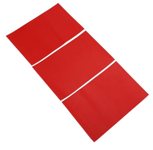 TIKATARER PVC-Flicken-Reparaturset, 3-teilig, Wasserfest, Selbstklebend, Reparaturflicken-Set, Zubehör mit Mehreren Farboptionen für Schlauchboote, Kanus und Kajaks, (Rot)