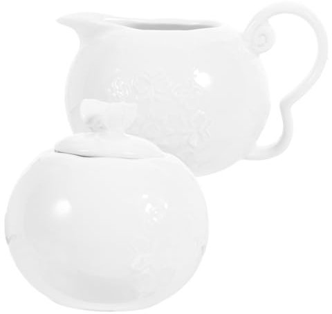 KOCKSHION 1juego Tazas De Café De Cerámica Europea Azucarero y Lechero Vintage Para Té Tarde Apto Para Lavavajillas y Microondas