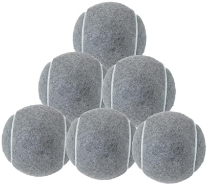 Perfeclan 6 Pezzi Palline da Tennis addestrate Palle da per Cani da Campo da Tennis 2,52 per Allenamento per Principianti per Le attività dei Giochi, Grigio