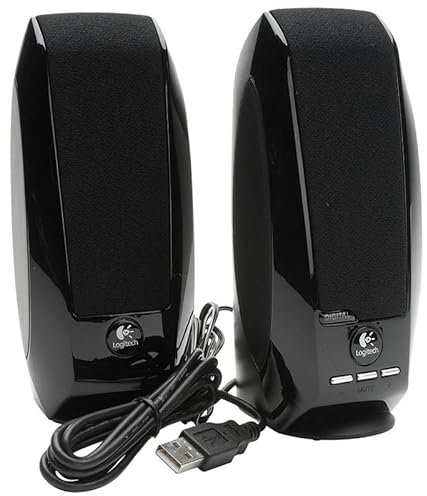 Altavoces Multimedia USB para PC, 1.2 vatios, diseño Negro – Ideales para Audio en Videojuegos, música y Contenido Multimedia.