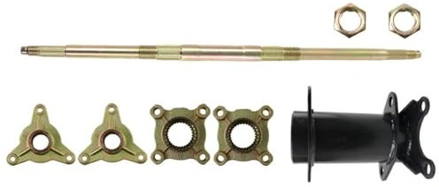 JKELPV Eje de transmisión para Motocicletas Brida de llanta para ATV, Motocicleta, Kart, 610, 650, 720 y 740 mm, Eje de transmisión Trasero para Quad, UTV, Buggy Árboles de transmisión(610kit1)