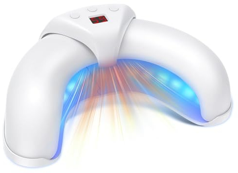 Dispositivo láser para hongos en las uñas, para varias uñas de manos y dedos de los pies, para uñas dañadas y decoloradas, con pantalla digital y función de temporizador, color blanco