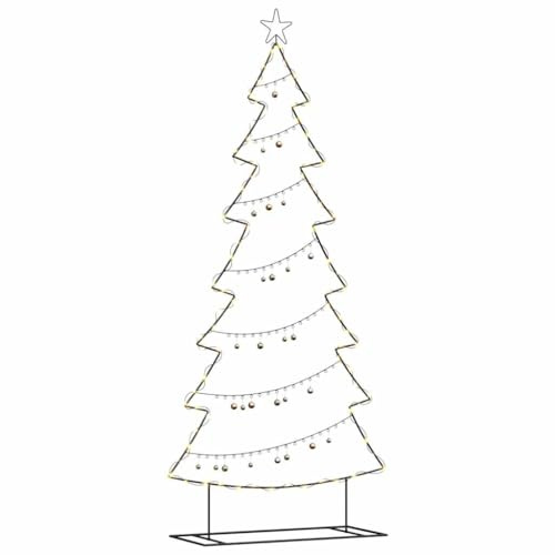 vidaXL Metall Weihnachtsbaum mit Ständer Schwarz 210 cm Stahl, Wohzimmer, minimalistischer Metall-Weihnachtsbaum, modernes Deko für die Feiertage, festlicher Akzent drinnen
