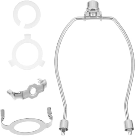 WOONEKY Juego de Arpa para Pantalla de Lámpara, Soporte de Metal y Plástico, 1 Set, Apto para Pantallas de 10 Pulgadas, Fácil Cambio de Bombilla