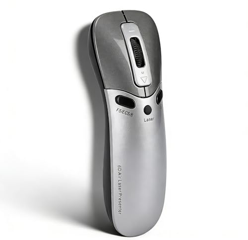 SENECESLI Kabellose Presenter Fernbedienung, Gyroskop Air Mouse Zeiger und Folienvorschub für Computer Laptop Mac Folienpräsentationen