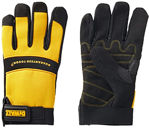 DEWALT DPG20XL All Purpose Synthetic Leather Palm Spandex Back Velcro Wrist Work Glove, X-Large