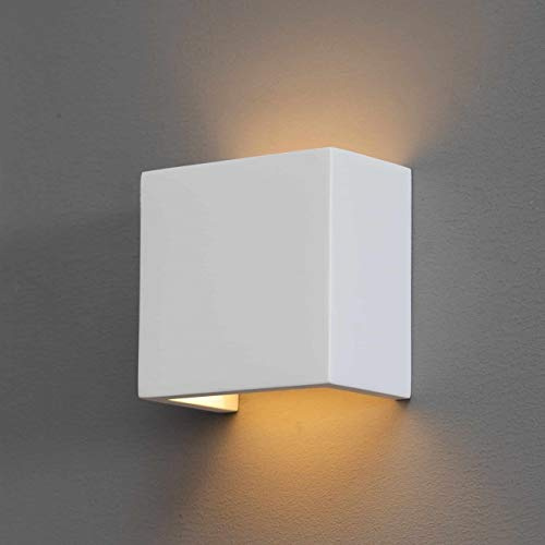 KOSILUM - Luminaire moderne en plâtre - Newport - Lumière Blanc Chaud Eclairage Salon Chambre Cuisine Couloir - 1 x max 40W - - G9 - IP20