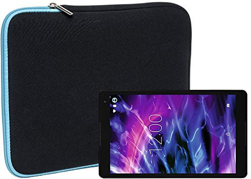 Slabo Tablet Tasche Schutzhülle für Medion Lifetab P10505 / P10506 Hülle Etui Case Phablet aus Neopren – TÜRKIS/SCHWARZ