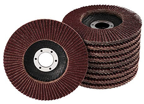 10 discos de abanico – Diámetro 125 mm x 22,23 mm – grano 40 – marrón / estándar discos / discos abrasivos / disco abrasivo