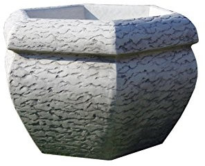Antikes Wohndesign 2 x Blumenkübel Pflanzkübel Blumentopf Amphore Pflanzschale Steinmöbel H:34cm G: 116KG