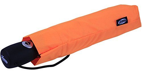 iX-brella mid class Parapluie de poche léger et solide avec fonction d’ouverture et de fermeture automatiques Orange orange fluorescent 95 cm