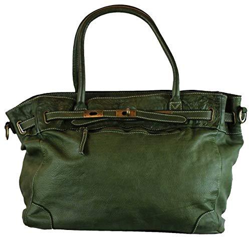 BZNA Bag Mila Grün verde vintage Italy Designer Business Damen Handtasche Ledertasche Schultertasche Tasche Leder Shopper Neu