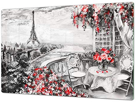 Protector de placas de cocina de 80 cm – Gigante Cubre encimeras de cristal – Tabla de cortar grande – UNA PIEZA (80 x 52 cm) o DOS PIEZAS (40 x 52 cm) Serie de Imagenes DD05B