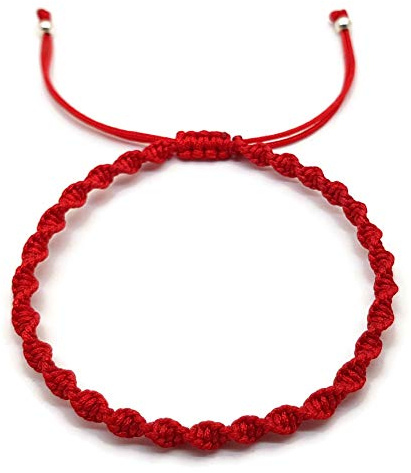 MYSTIC JEWELS – Braccialetto in Macrame, Girevole, con Filo colorato, Portafortuna, Good Luck