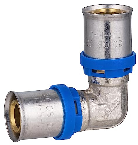 Raccord Multicouche à Sertir Multi profils TH-H-U coude égal diamètre Ø20 mm - Norme NF 545 pour réseau d'eau potable et chauffage NOYON & THIEBAULT