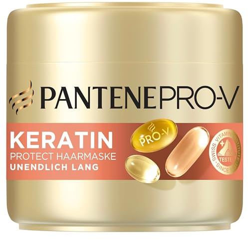 Pantene Pro-V Unendlich Lang Keratin Protect Haarmaske 300ml für Langes, Schwaches Haar. Hilft, Haaroberflächenschäden in Nur 1 Anwendung zu Reparieren. mit Pro-V-Formel und Active Nutri-Plex