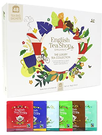 English Tea Shop, The Organic Luxury Tea Gift Collection, 48 Tea Bags, 6 Tea Flavours