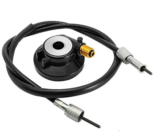 GY6 Roller Tachometer-Antriebsritzel Set, 12mm Welle Aluminiumlegierung Getriebe mit 100cm Kabel, Direkter Ersatz für Motorroller